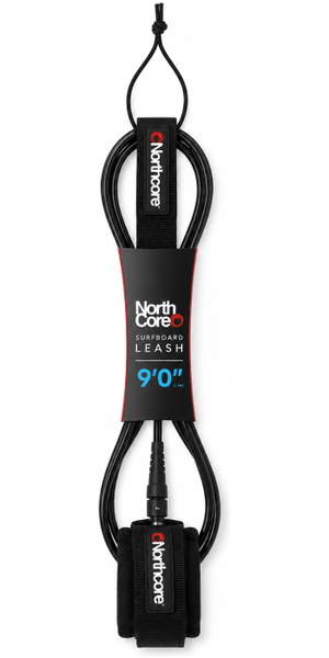 2026 Northcore 9FT Surfboard Leash NOCO57B - Black